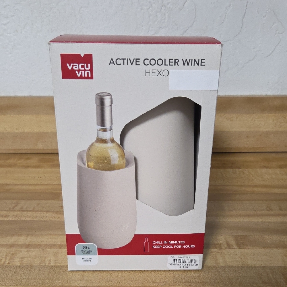 "NWT" Vacu Vin" Hexo Active Wine Cooler
